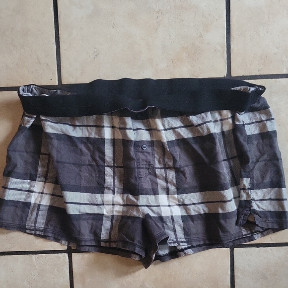 Set of Two Womens Boxer Sleep Shorts - Plaid and Tie-Dye - Picture 7 of 7